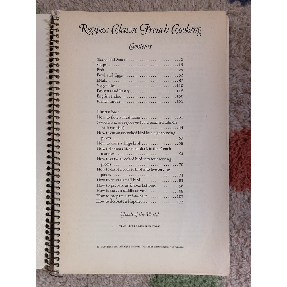 Time Life Books Classic French Cooking Spiral Booklet 1979 Original - Picture 2 of 3